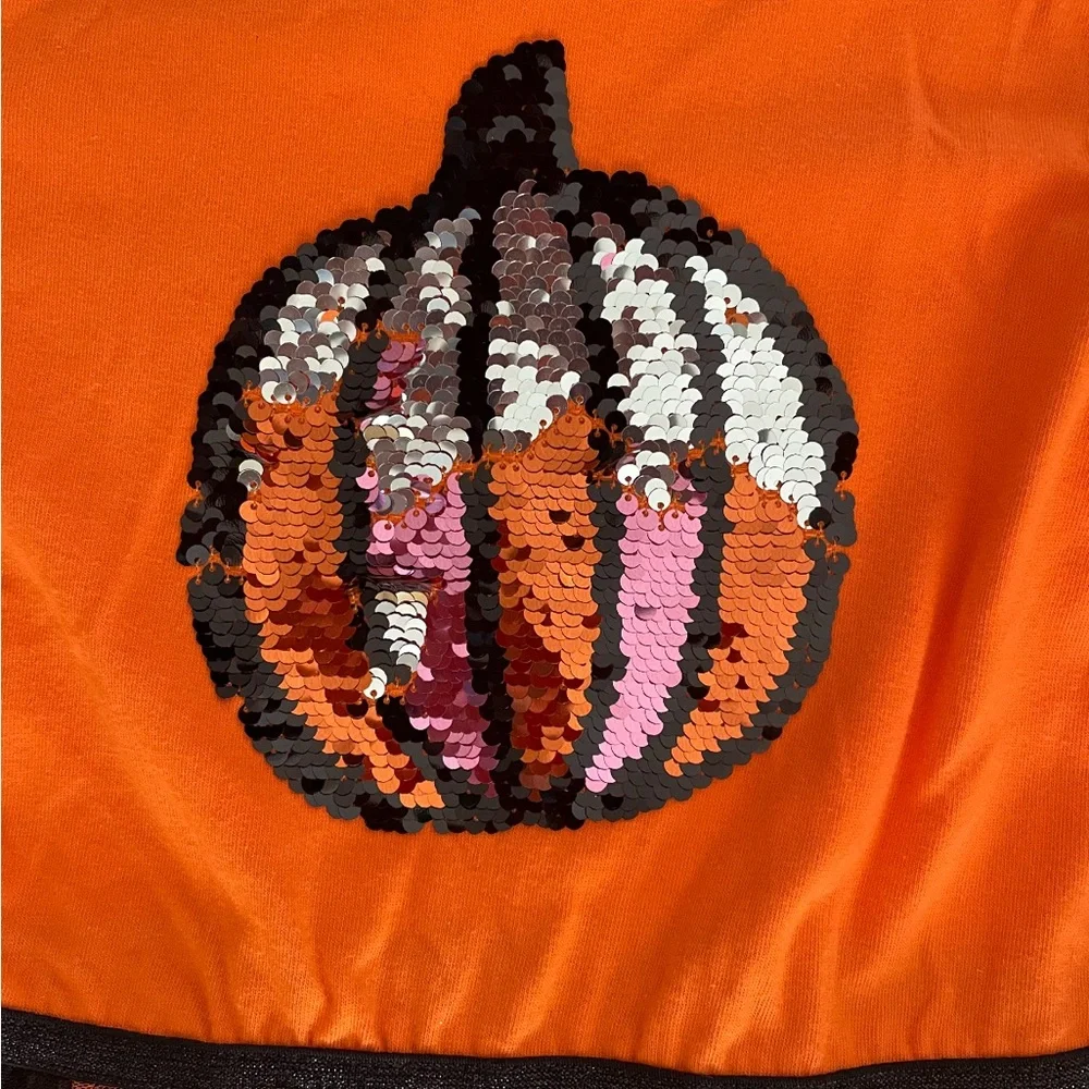 Cat and Jack new pumpkin dress long sleeves orange size 14